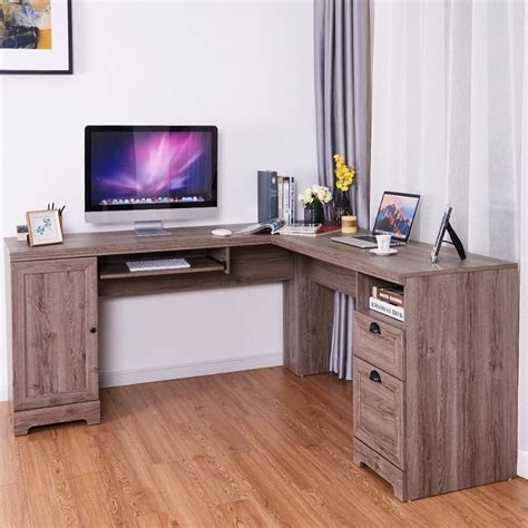 Check spelling or type a new query. Giantex L Shaped Corner Computer Desk Writing Table Study ...