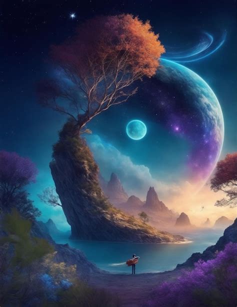 Premium Ai Image A Digital Dreamy Painting Of A Man