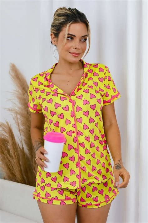 Pijama Feminino De Liganete Com Friso Amore Mio Livny Online Store