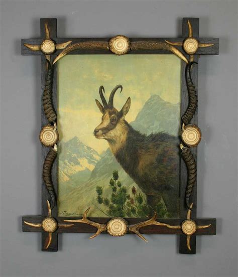 Custom frame prices from 39¢ / inch wooden carved picture frame with antlers and horn roses ...