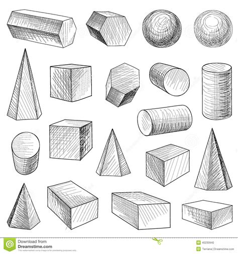 Geometric Shapes Set Stock Vector Image 40230940