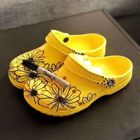 Custom Crocs Handpainted Or Drawn Etsy Crocs Fashion Crocs Shoes