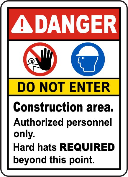 Construction Area Do Not Enter Sign G By Safetysign Com