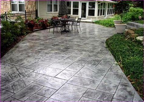 Stamped concrete patio (design ideas) here we share our gallery of stamped concrete patio designs including brick, flagstone, cobblestone and roman slate ideas. Flagstone Patio Stamped Concrete Countdown To Summer ...