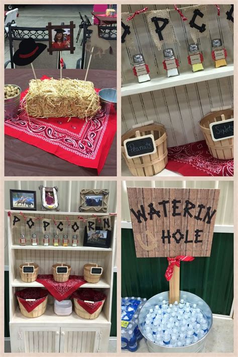 We offer everything your little cowpoke needs for his or her birthday. Western party theme & Popcorn bar!! | Rodeo birthday ...