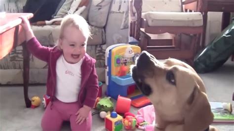 Top 10 Funny Babies Laughing Hysterically At Dogs Eating Bubbles