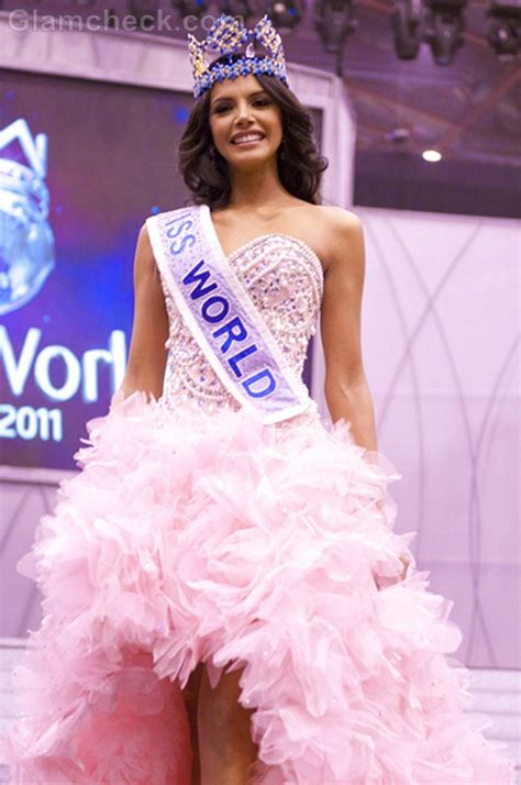 Miss World 2011 Ivian Sarcoss Pink Evening Gown