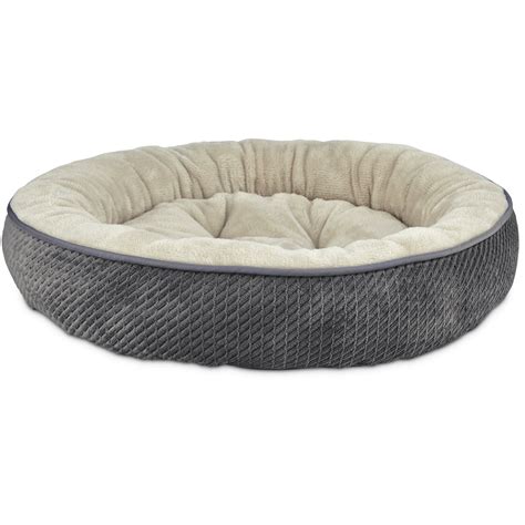 Harmony Textured Round Cat Bed In Dark Grey Petco