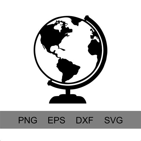 Globe Svg Planet Earth Dxf Earth Globe Png Cut Files World Etsy