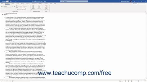 Word 2019 And 365 Tutorial Using Outline View Microsoft Training Youtube