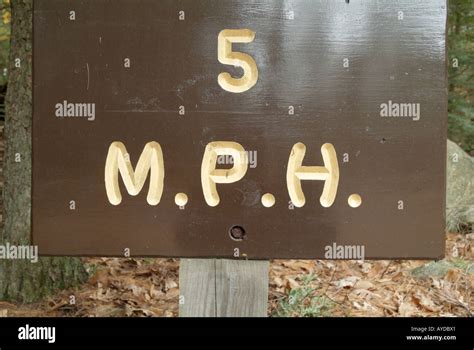 5 Miles Per Hour Sign Stock Photo Alamy
