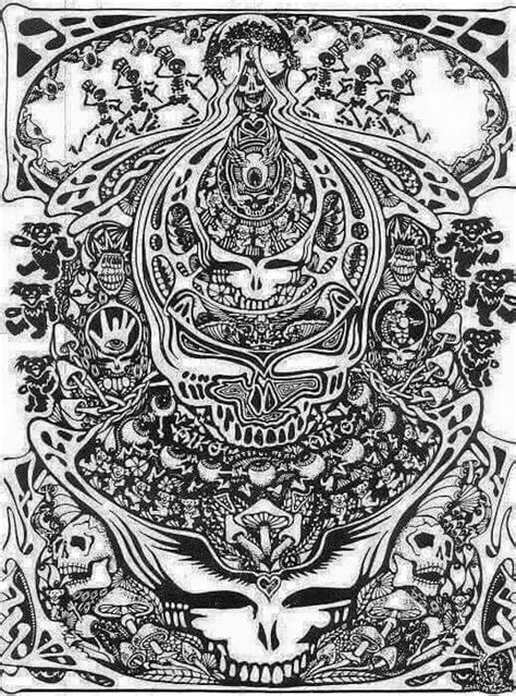 Grateful Dead Coloring Page Coloring Home