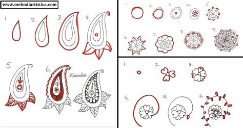 The flower mehndi design step by step. Simple Mehndi Patterns for Beginners - Step By Step ...
