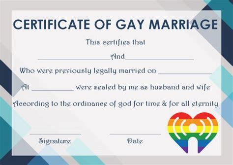 Pin On Gay Marriage Certificate