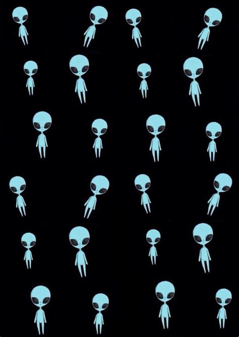 aliens, background, bigeyes, black, blue, cute, grunge, illusion