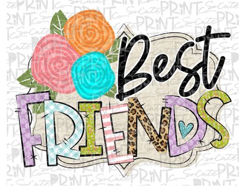 Best Friends Best Friends Forever Clipart Bff Png File For Etsy