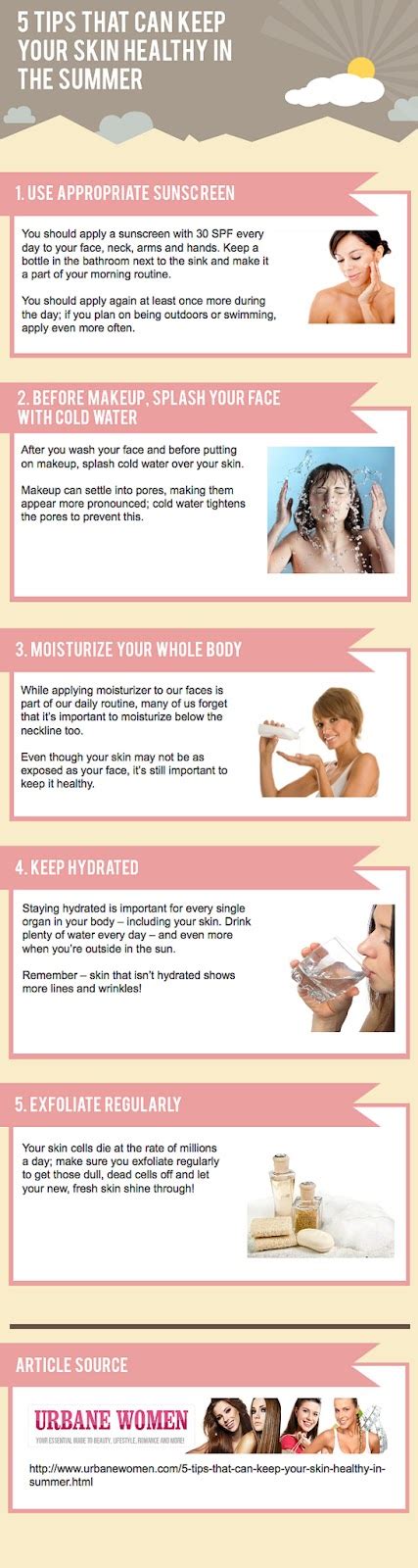Health And Nutrition Tips Keep Your Skin Healthy In The Summer