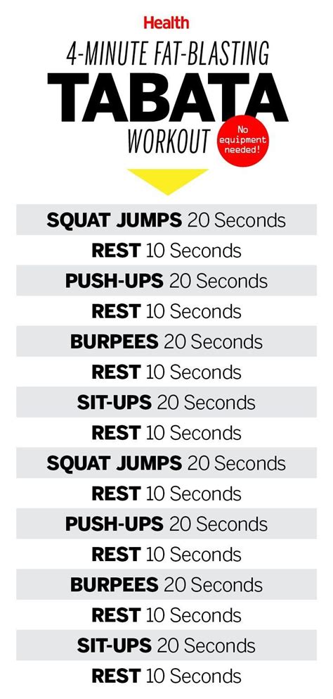 A 4 Minute Tabata Workout For People Who Have No Time Tabata Workouts