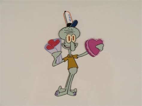 Original Cel Happy Valentines Day Animation Spongebob