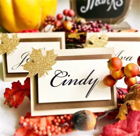 Personalized Thanksgiving Place Cards Thanksgiving Place Cards Name