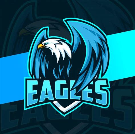 Águia Mascote Esport Logotipo Eagle Mascot Mascot Logo Illustration