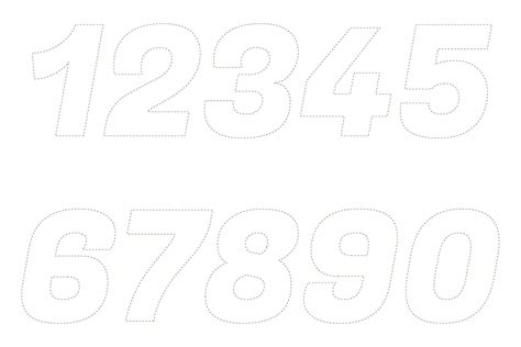 Large Printable Number Templates