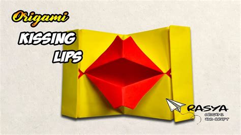How To Make Origami Kissing Lips Cara Membuat Origami Bibir Youtube
