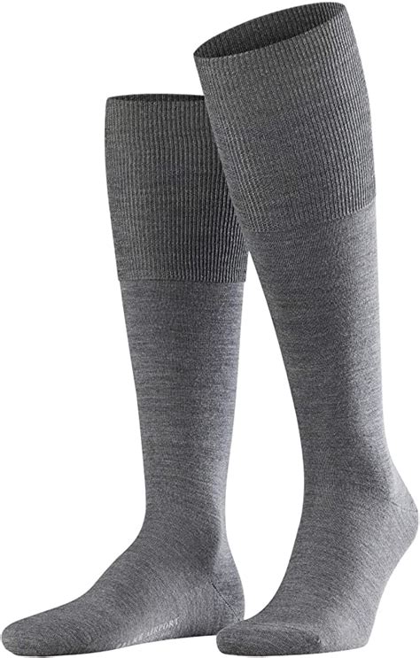Falke Mens Airport Knee High Socks Merino Wool Cotton Black Grey More