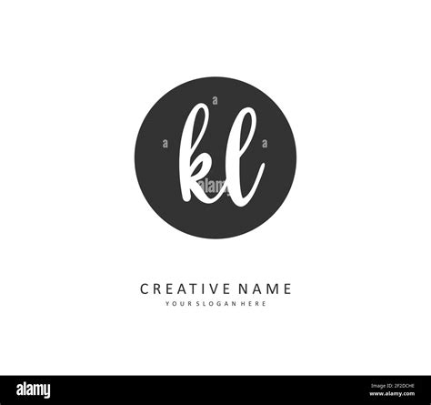 kl initial letter handwriting and signature logo a concept handwriting initial logo with