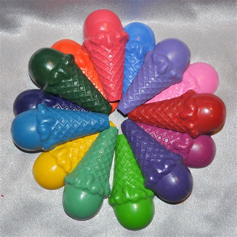 Ice Cream Crayons | Recycled crayons, Shaped crayons, Ice cream party favors