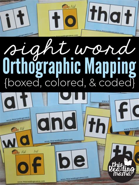 Sight Word Orthographic Mapping Cards Boxed Colored And Coded This