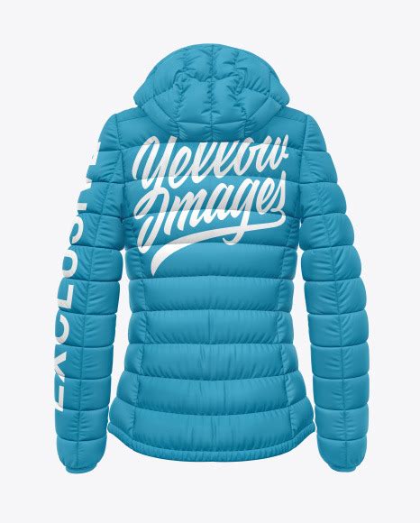 Matte Nylon Women S Down Jacket W Hood Mockup Free Download Images High Quality Png