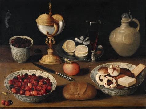 Georg Flegel Still Life With Cherries And Biscuits Mutualart