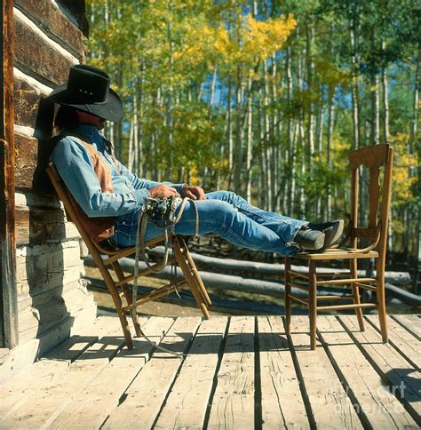 Cowboy Napping On The Porch Photograph By Chris Marona Pixels