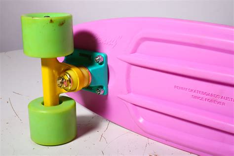 If you read the wheels section above, then you already know they are smaller than the ones that come with all the other penny. Penny Board Skateboard - Pink with Pastel Yellow/Blue ...