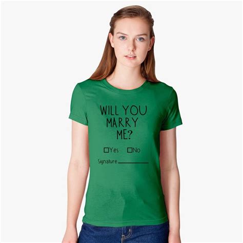 Will You Marry Me Womens T Shirt Customon