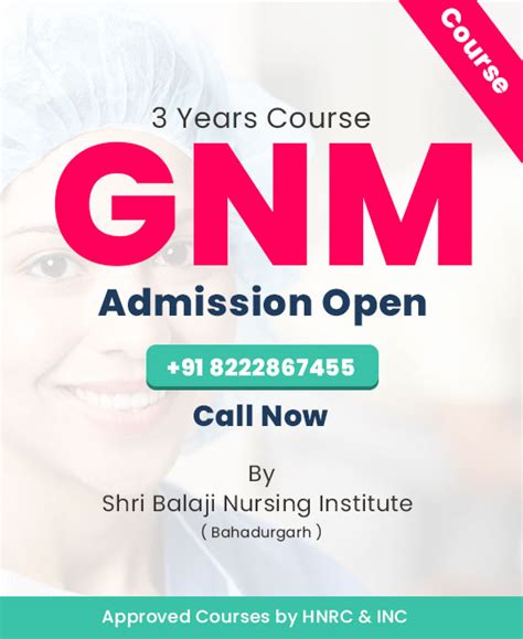 Gnm 3 Years Nursing Diploma Shri Balaji Nursing Institute