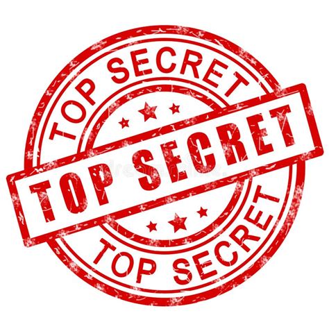 Top Secret Document Stamp Confidential Folder Stock Illustrations 301