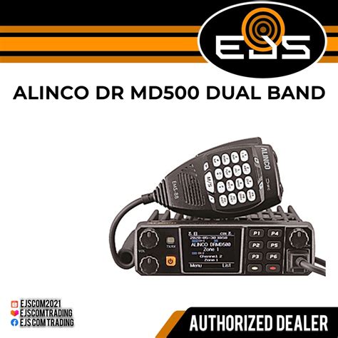 Alinco Dr Md500 Vhfuhf Dual Band Digital Mobile Base Radio 55w With 1