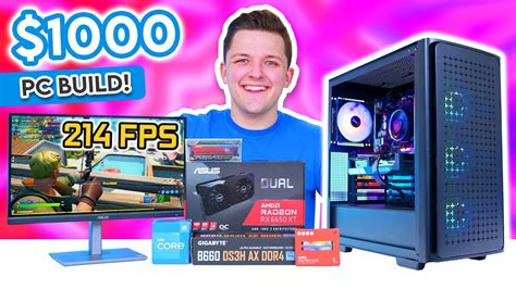 Best 1000 Gaming Pc Build 2023 Full Build Guide W I5 12400f And Rx