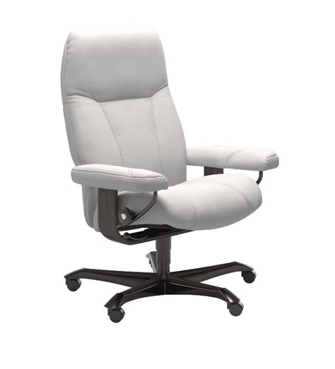 The stressless consul office chair is built with perforated foam molded directly over the frame. Stressless Consul Office Chair / Recliner - 2 Danes