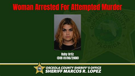 woman arrested for attempted murder osceola county sheriff s office — nextdoor — nextdoor