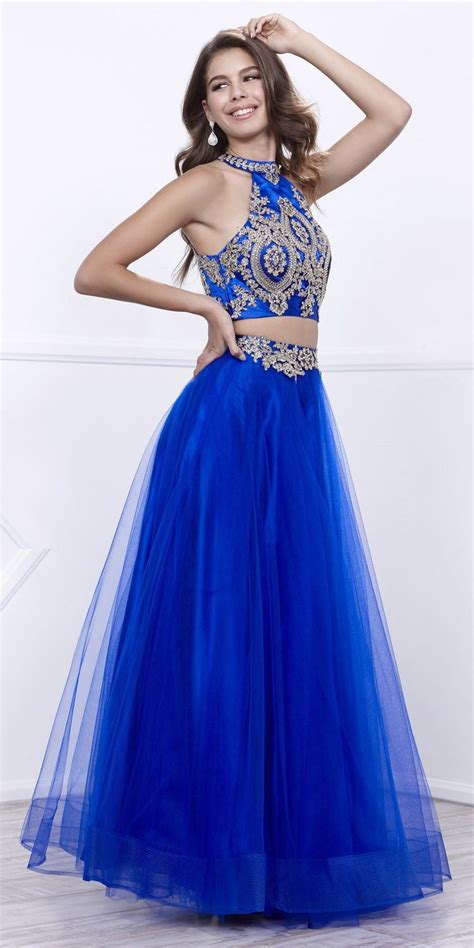 Shows Royal Blue Two Piece Prom Dress Expectation Elegant Online
