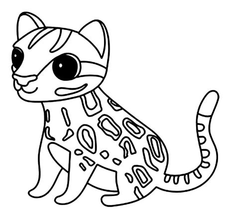 Ocelot With Butterfly Coloring Page Free Printable Coloring Pages For 72243 The Best Porn Website