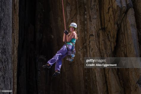 Climber Rock Climbing Cookie Cliff Yosemite National Park California