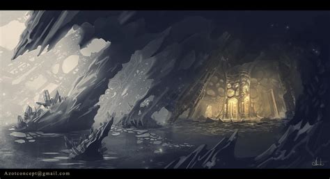 Ice Cave Sketch By Azot2017 On Deviantart