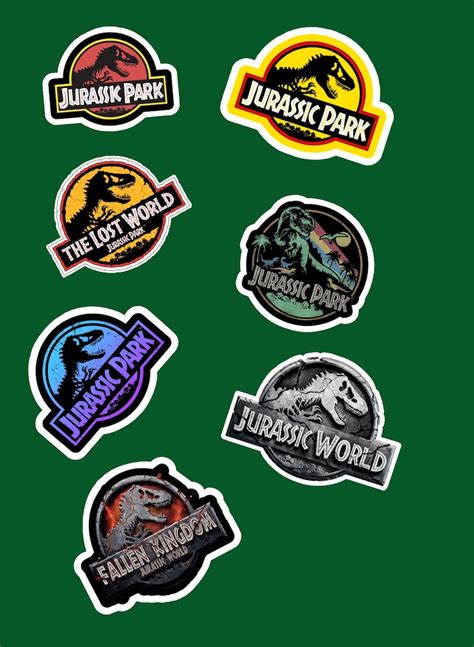 jurassic park sticker pack individual stickers etsy