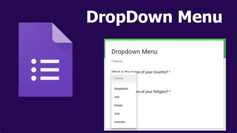 Form values allows you to store and use lists that you use regularly in forms. How to add dropdown menu in Google Docs Forms - YouTube