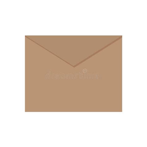 Brown Envelope With Blank Card Stock Vector Illustration Of