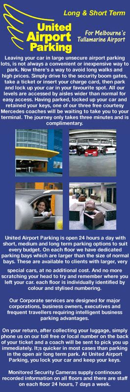United Airport Parking Car Parking 4 Trade Park Dr Tullamarine